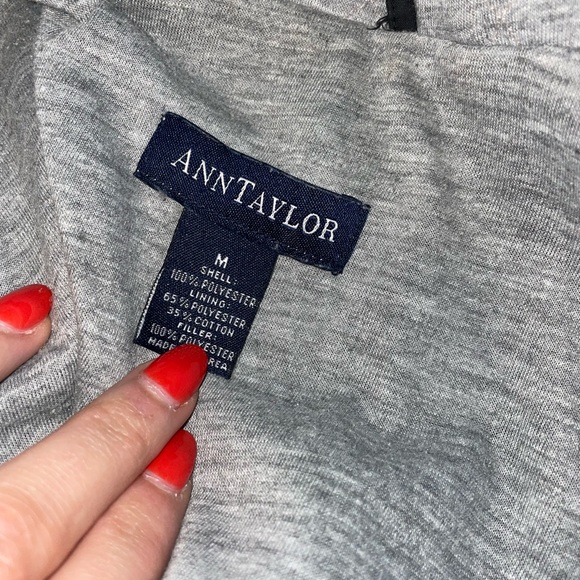 Ann Taylor size medium black lined raincoat shell zip up - Picture 2 of 3